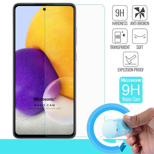 Microsonic Samsung Galaxy A72 Nano Glass Cam Ekran Koruyucu - Image 1