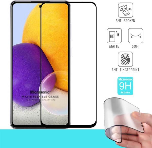 Microsonic Samsung Galaxy A72 Seramik Matte Flexible Ekran Koruyucu Siyah - Image 1