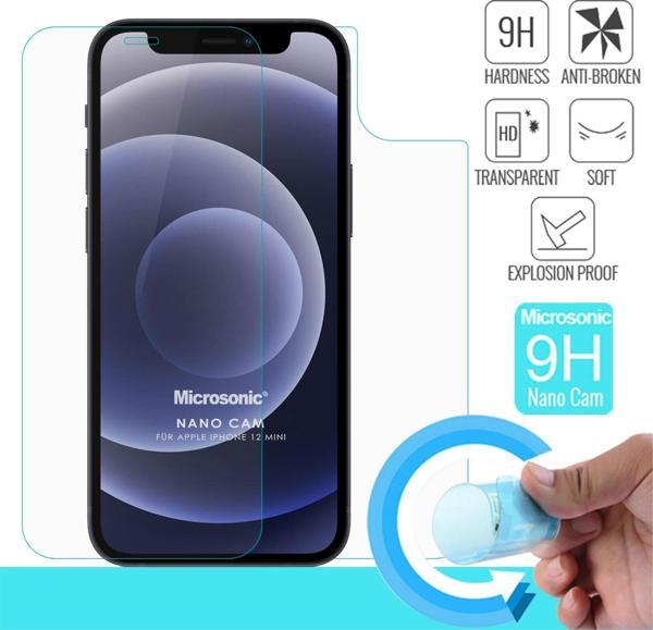 Microsonic Apple iPhone 12 Mini Ön + Arka Nano Cam Ekran Koruyucu - Image 1