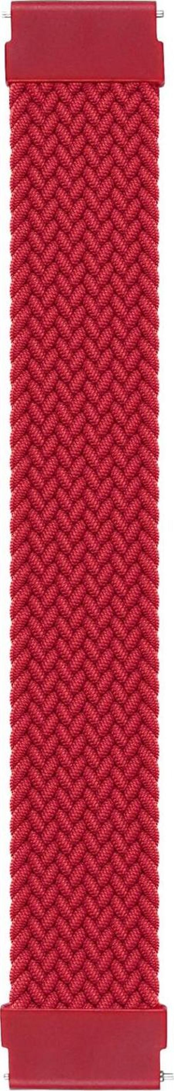 Microsonic Amazfit Bip 3 Pro Kordon, (Medium Size, 155mm) Braided Solo Loop Band Kırmızı - Image 1