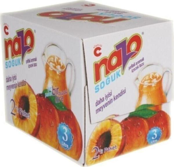 NAZO Şeftali Aromalı Toz Içecek 9 gr 24 Adet - Image 1