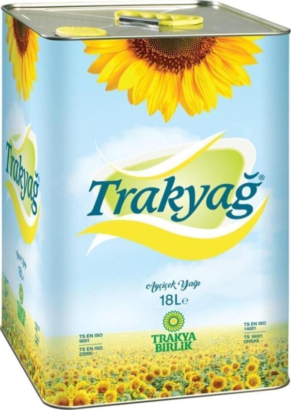 Trakyağ Ayçiçek Yağı 18 Lt Teneke - Image 1