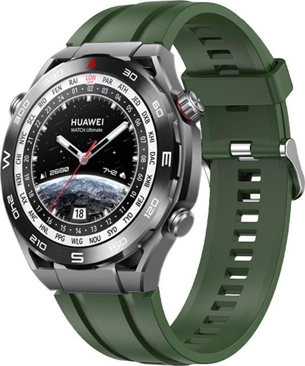 Microsonic Huawei Watch Ultimate Kordon, Silicone Sport Band Yeşil - Image 1