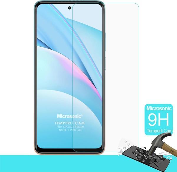 Microsonic Xiaomi Redmi Note 9 Pro 5G Tempered Glass Cam Ekran Koruyucu - Image 1