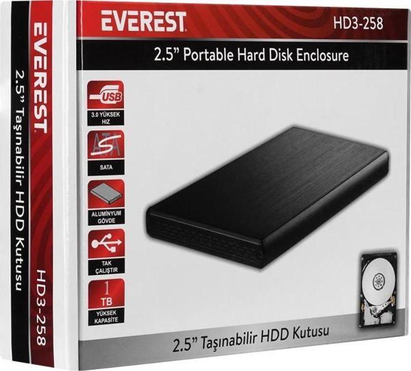 Everest HD3-258 2.5" Usb 3.0 SATA Harddisk Kutusu - Image 1