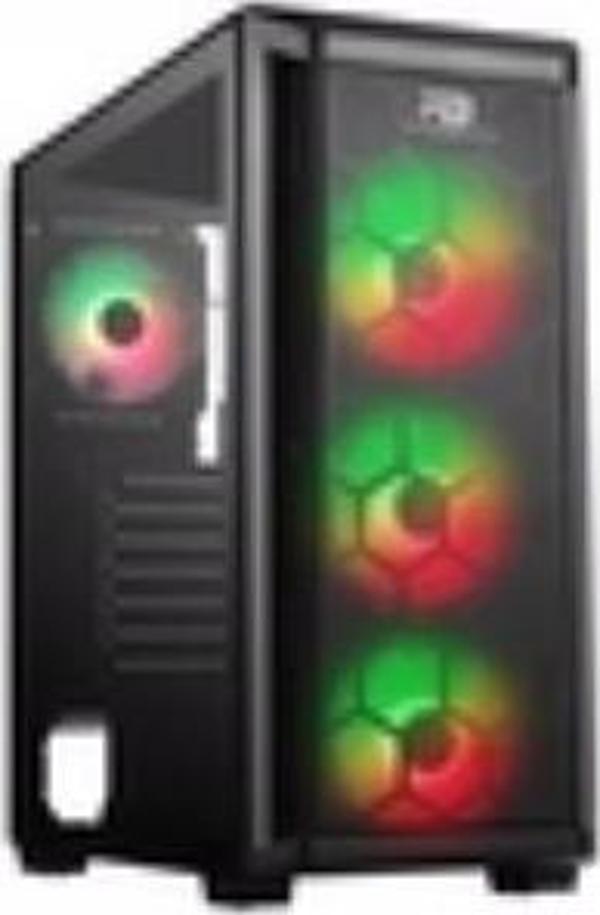 PowerBoost PB-T001BB 750w 80+ Bronze Full Siyah Mesh Panel RGB fan kasa - Image 1