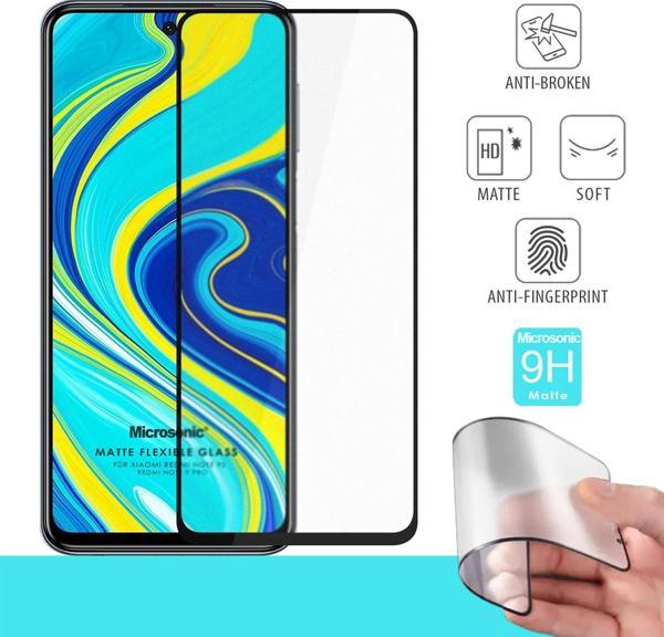 Microsonic Xiaomi Redmi Note 9 Pro Max Seramik Matte Flexible Ekran Koruyucu Siyah - Image 1