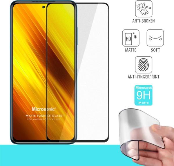 Microsonic Xiaomi Poco X3 NFC Seramik Matte Flexible Ekran Koruyucu Siyah - Image 1