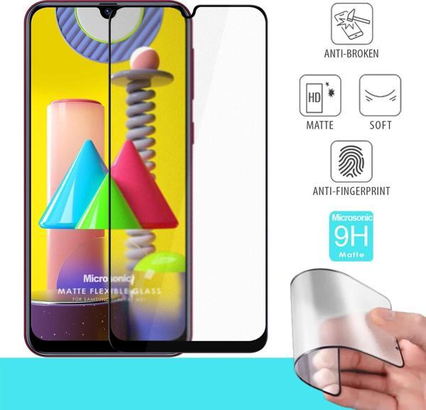 Microsonic Samsung Galaxy M31 Seramik Matte Flexible Ekran Koruyucu Siyah - Image 1