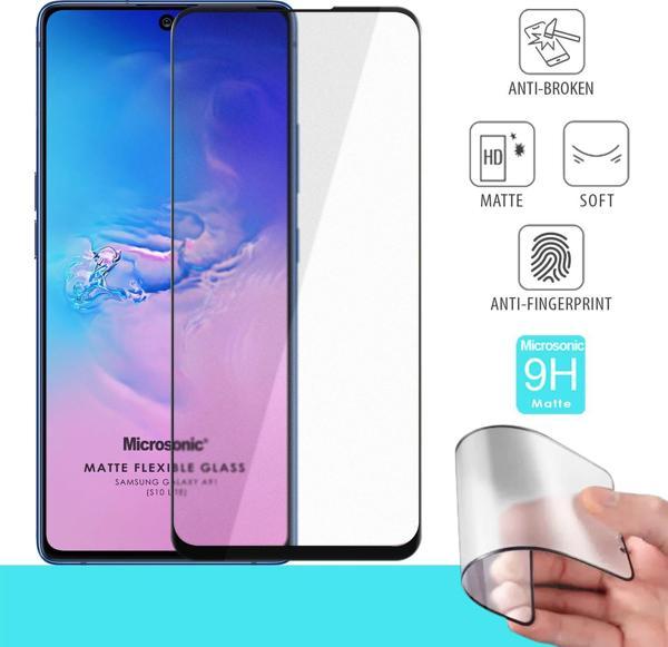 Microsonic Samsung Galaxy A91 Seramik Matte Flexible Ekran Koruyucu Siyah - Image 1