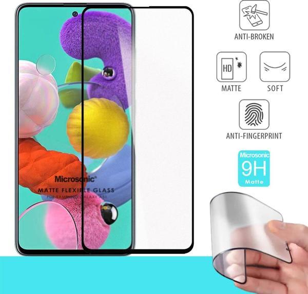 Microsonic Samsung Galaxy A51 Seramik Matte Flexible Ekran Koruyucu Siyah - Image 1