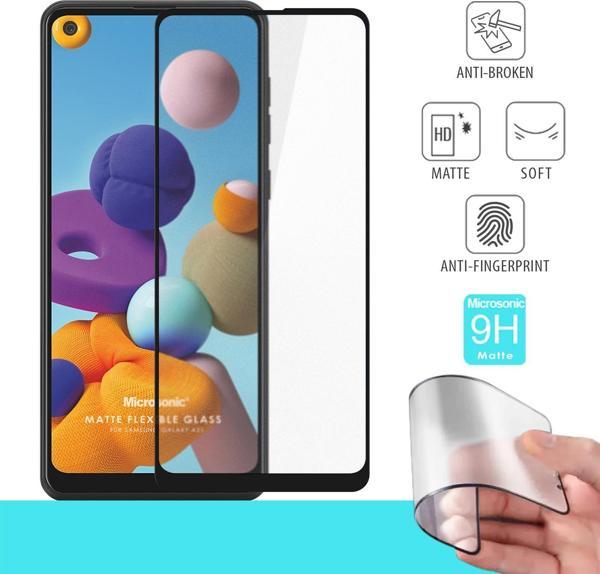 Microsonic Samsung Galaxy A21s Seramik Matte Flexible Ekran Koruyucu Siyah - Image 1