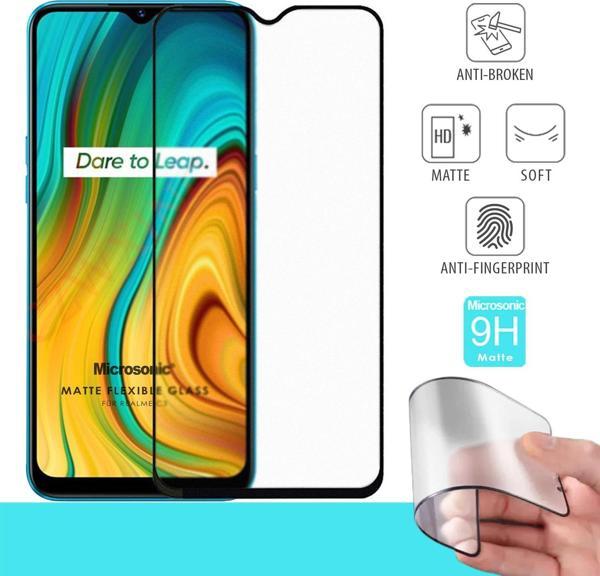 Microsonic Realme C3 Seramik Matte Flexible Ekran Koruyucu Siyah - Image 1
