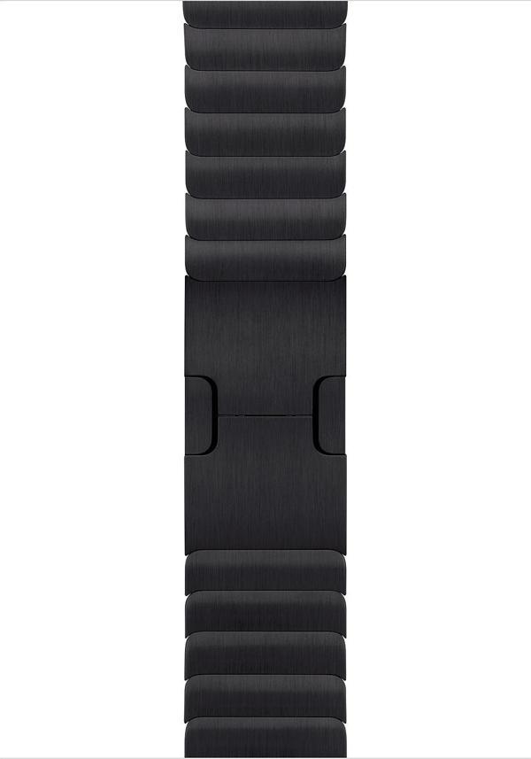 Microsonic Apple Watch Series 7 41mm Kordon Link Bracelet Band Siyah - Image 1