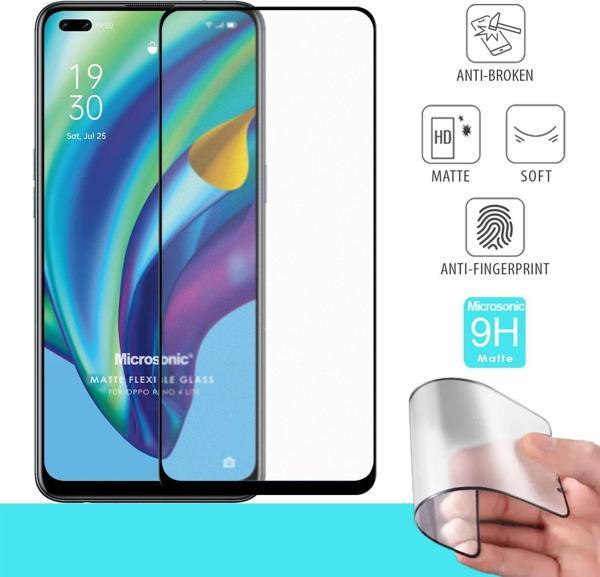 Microsonic Oppo Reno 4 Lite Seramik Matte Flexible Ekran Koruyucu Siyah - Image 1