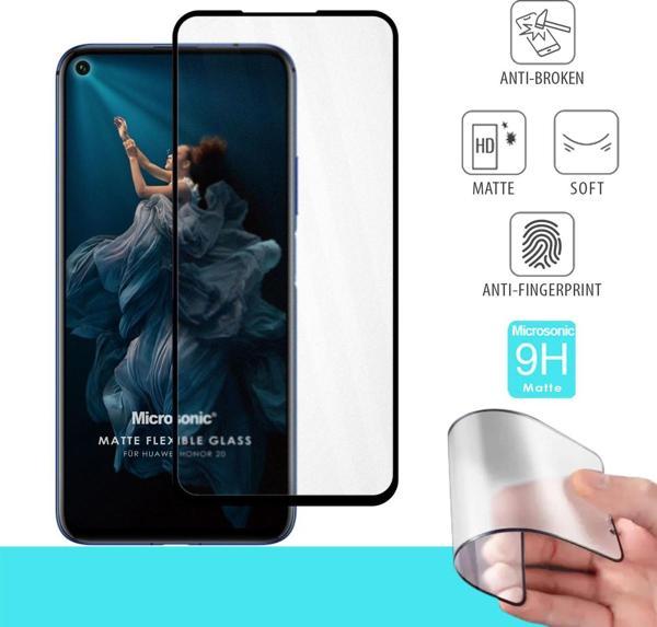Microsonic Huawei Honor 20 Seramik Matte Flexible Ekran Koruyucu Siyah - Image 1