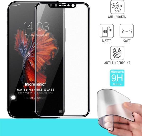 Microsonic Apple iPhone XS Max Seramik Max Matte Flexible Ekran Koruyucu Siyah - Image 1