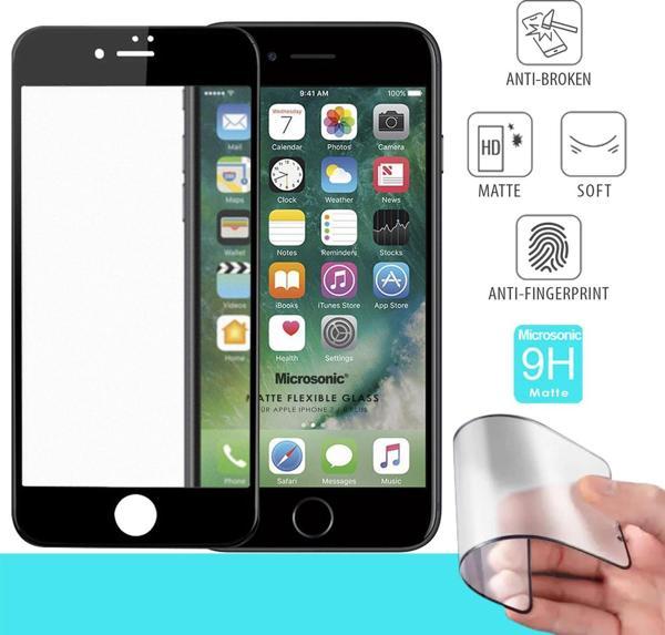 Microsonic Apple iPhone 7 Plus Seramik Matte Flexible Ekran Koruyucu Siyah - Image 1