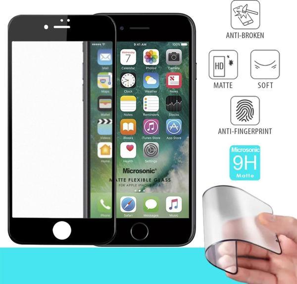 Microsonic Apple iPhone 7 Seramik Matte Flexible Ekran Koruyucu Siyah - Image 1