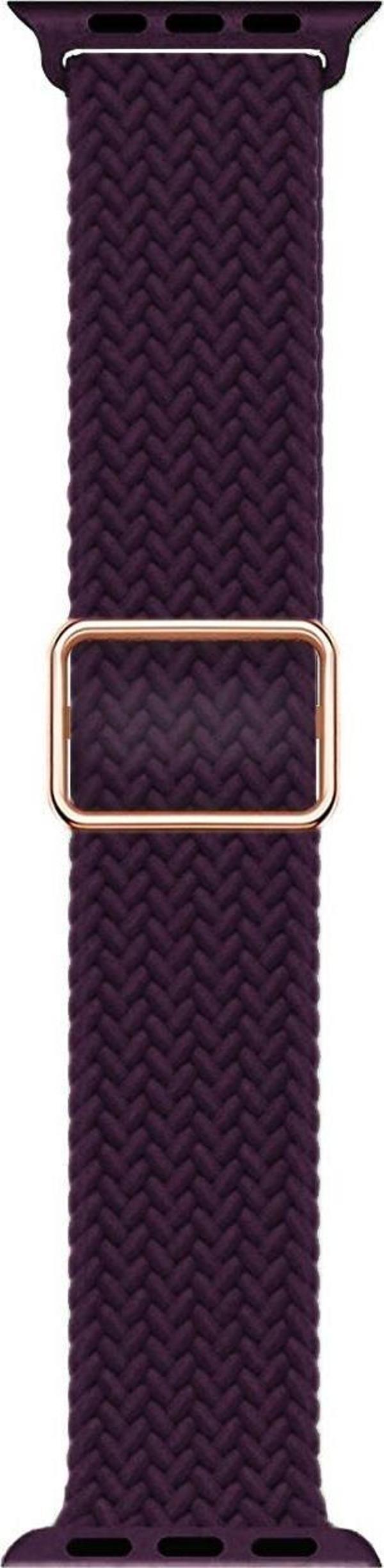 Microsonic Apple Watch Ultra Kordon Braided Loop Band Bordo - Image 1