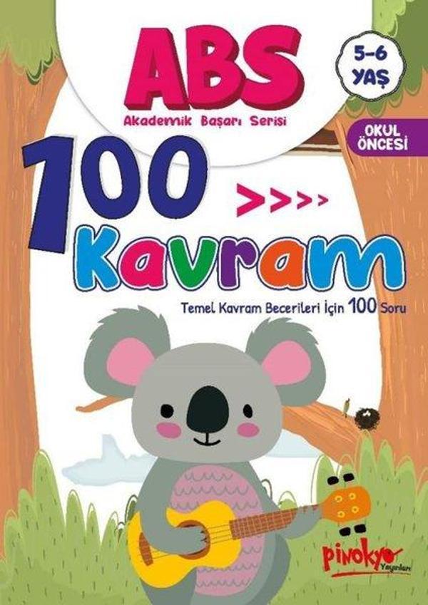 ABS 100 Kavram - Temel Kavram Becerileri İçin 100 Soru 5 - 6 Yaş - Pinokyo - Image 1