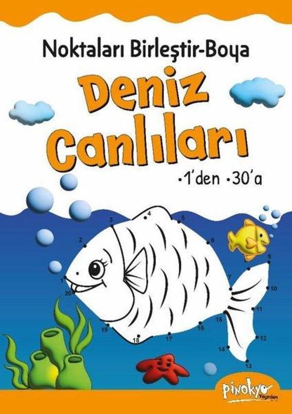 Noktaları Birleştir Boya Deniz Canlıları 1'den 30'a - Pinokyo - Image 1