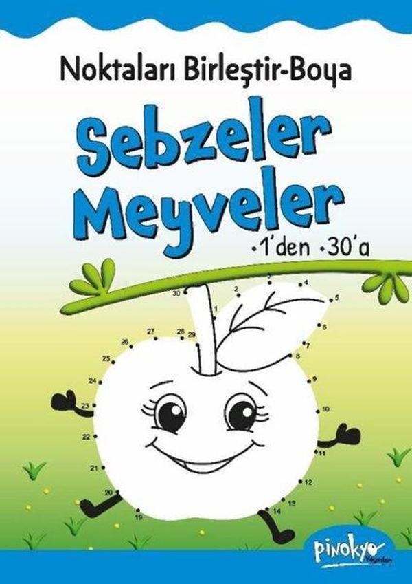 Noktaları Birleştir Boya Sebzeler Meyveler 1'den 30'a - Pinokyo - Image 1
