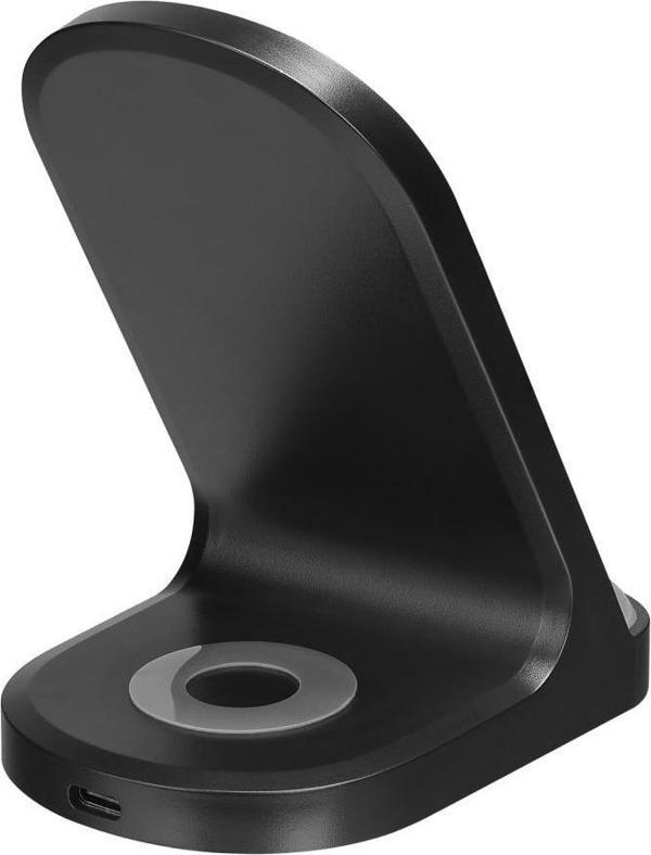 S-link SL-CW05 Mobil Telefon Uyumlu 15W LED Logo PRM Siyah Kablosuz Şarj Cihazı - Image 1