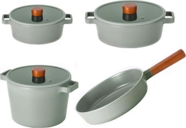Neoflam Fika Gri 7 Parça Tencere Seti - Image 1