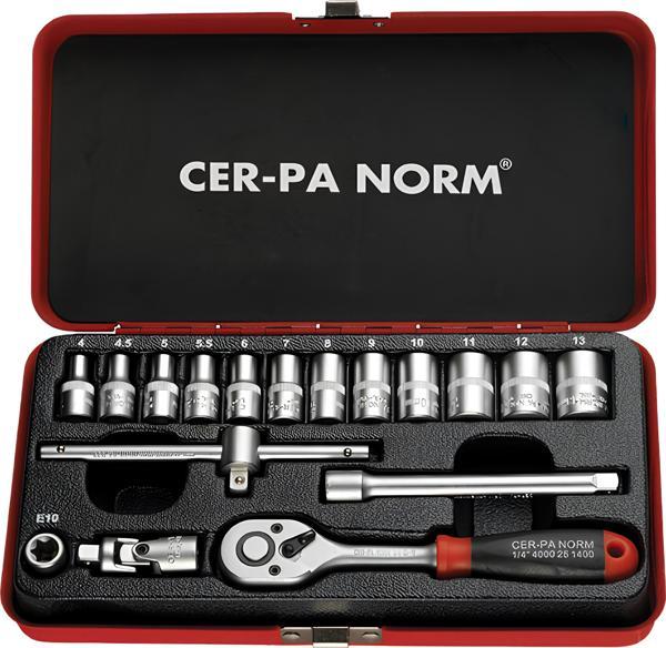 Cer-Pa Norm 4000 30 1417 ¼" 17 Parça Lokma Anahtar Takımı - Image 1