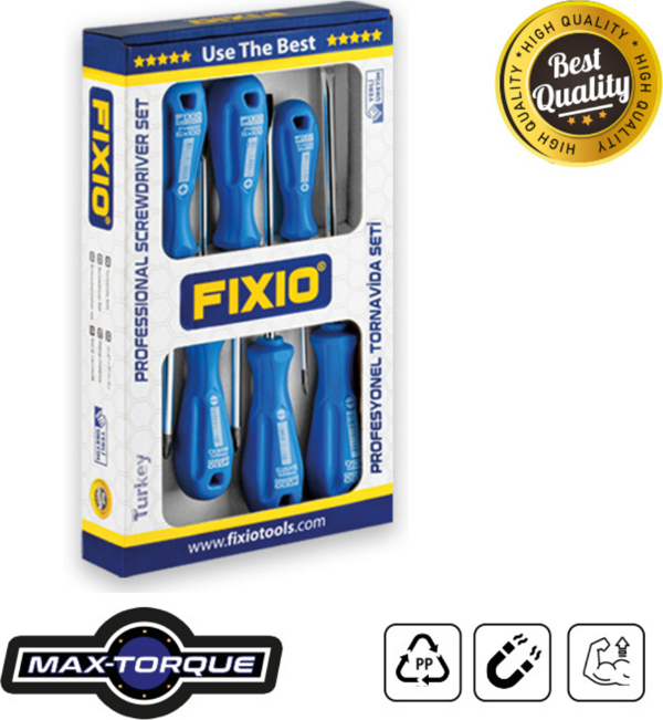 Fixio FD7000 7 Parça Tornavida Takımı/Seti (4xDüz/3xYıldız) - Image 1