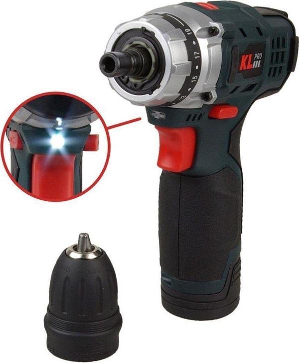 Klpro 10.8Volt/2.0Ah Li-ion Çift Akülü Prof. Matkap Klnm1020 - Image 1