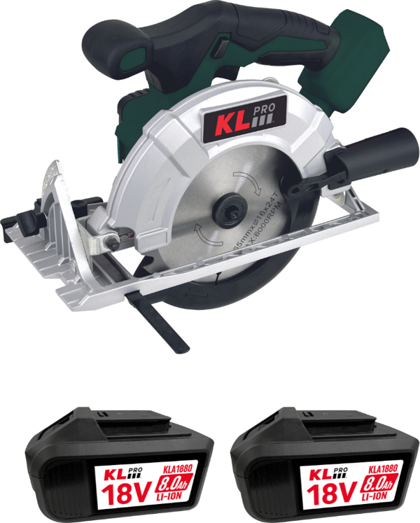 KLPRO KLDAT18B-80 18Volt/8.0Ah Li-Ion Kömürsüz Profesyonel Daire Testere - Image 1