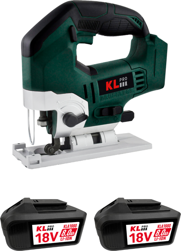 Klpro KLDT18B-80 18VOLT/8.0 Ah Li-Ion Çift Akülü Kömürsüz Profesyonel Dekupaj Testere - Image 1