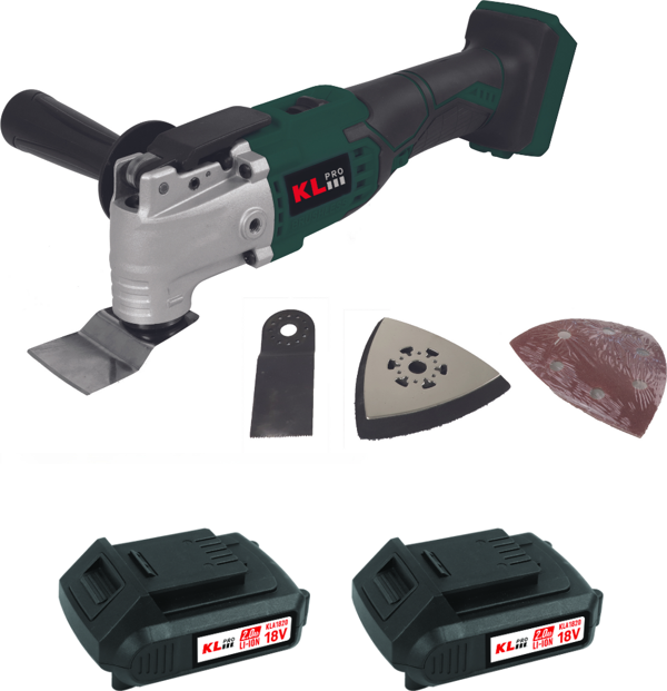 Klpro KLMT18B-20 18V/2.0Ah. Kömürsüz Çift Akülü Şarjlı Çok Amaçlı Makine/Raspalama - Image 1