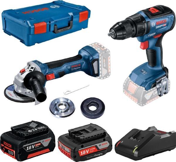 Bosch Gws 180-lı + Gsr 18v-50 (1x2.0;1x5.0ah) Akülü Akülü Avuç Taşlama - Delme/vidalama Makinesi - Image 1