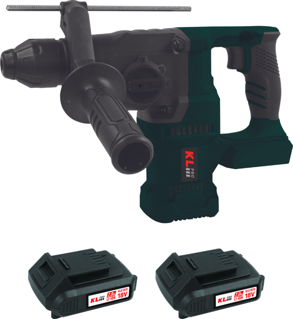 Klpro KLPM18BH-20 18V/2.0Ah. 2.8J Kömürsüz Çift Akülü Pnömatik Matkap Kırıcı/Delici - Image 1