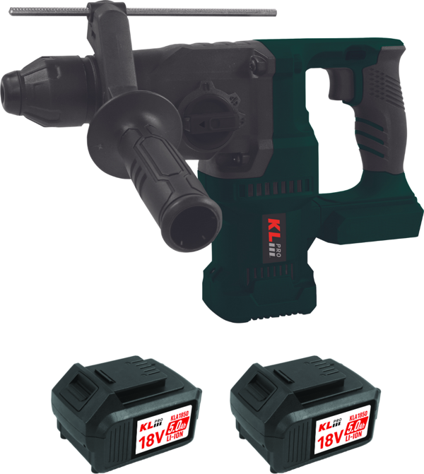 Klpro KLPM18BH-50 18V/5.0Ah. 2.8J Kömürsüz Çift Akülü Pnömatik Matkap Kırıcı/Delici - Image 1