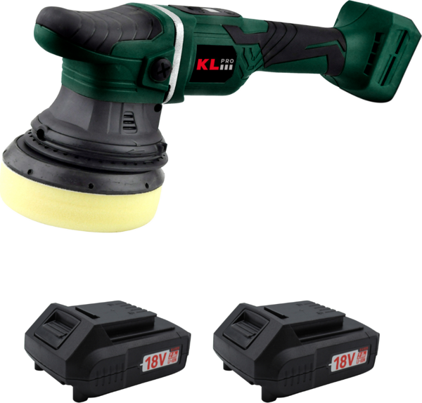 Klpro KLPS18B-20 18V/2.0AH Li-Ion Çift Akülü Kömürsüz 125MM Profesyonel Polisaj Makinesi - Image 1