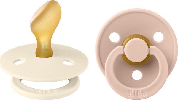 Bibs Colour İkili Anatomik Kauçuk Emzik- Ivory/Blush 6-18 Ay - Image 1