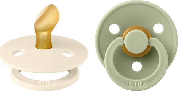 Bibs Colour İkili Anatomik Kauçuk Emzik- Ivory/Sage 0-6 Ay - Image 1
