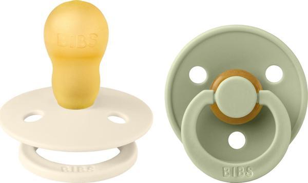 Bibs Colour İkili Kauçuk Emzik- Ivory/Sage 18+ Ay - Image 1