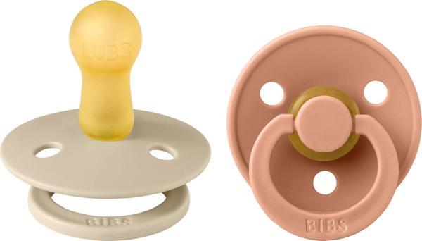 Bibs Colour İkili Kauçuk Emzik-Vanilla/Peach 6-18 Ay - Image 1