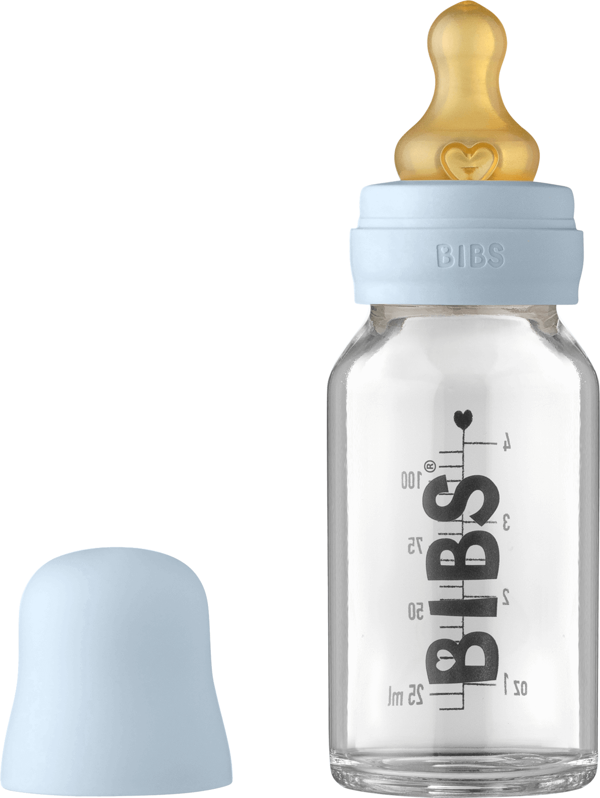 BIBS Baby Bottle Complete Set Biberon 110 ml - Baby Blue - Image 1