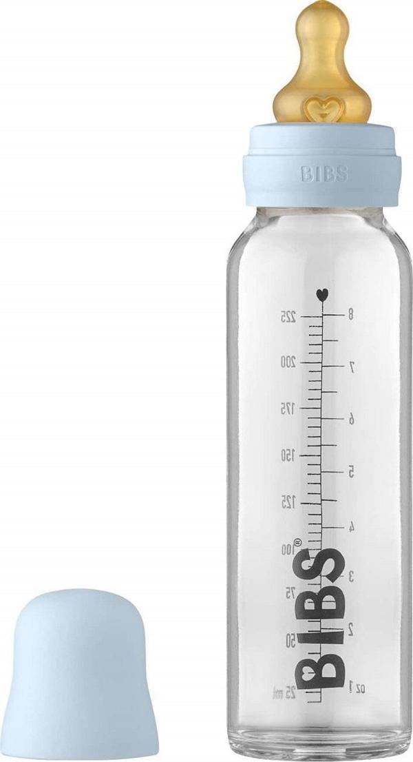 Bibs Baby Bottle Complete Set Biberon 225 ml - Baby Blue - Image 1