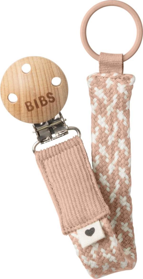 Bibs Paci Braid Emzik Askısı - Blush / Ivory - Image 1