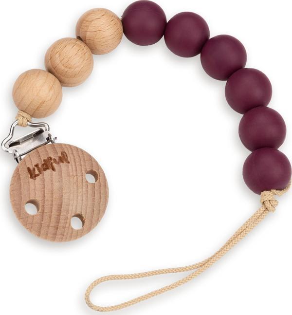 Kidful Boncuk Emzik Askısı - Maroon - Image 1