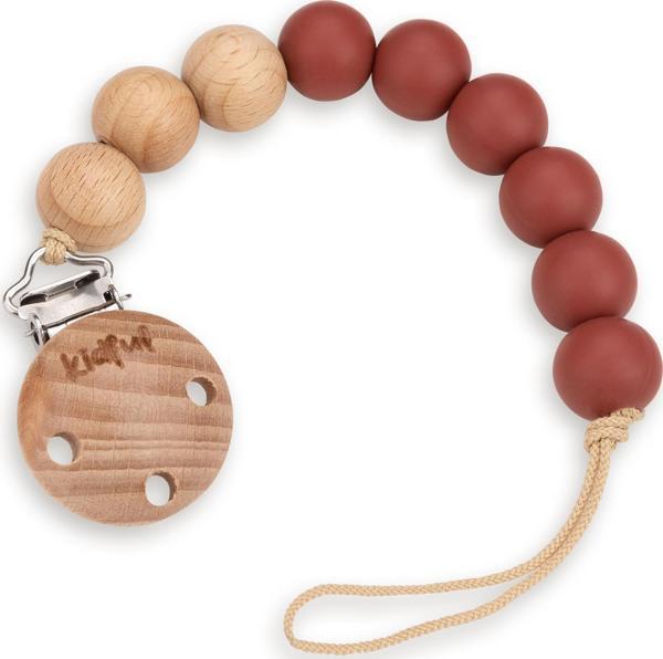 Kidful Boncuk Emzik Askısı - Merlot - Image 1