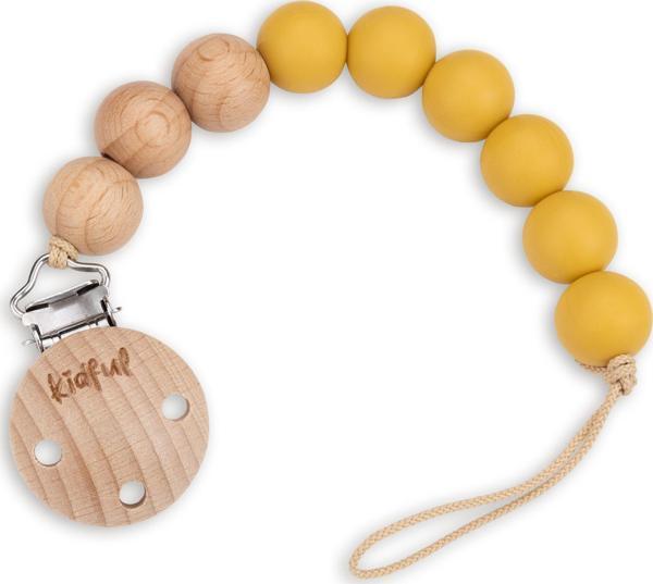 Kidful Boncuk Emzik Askısı - Mustard - Image 1