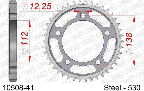 AFAM HONDA CBF 1000F ABS ÇELİK ARKA DİŞLİ #530 - Image 1